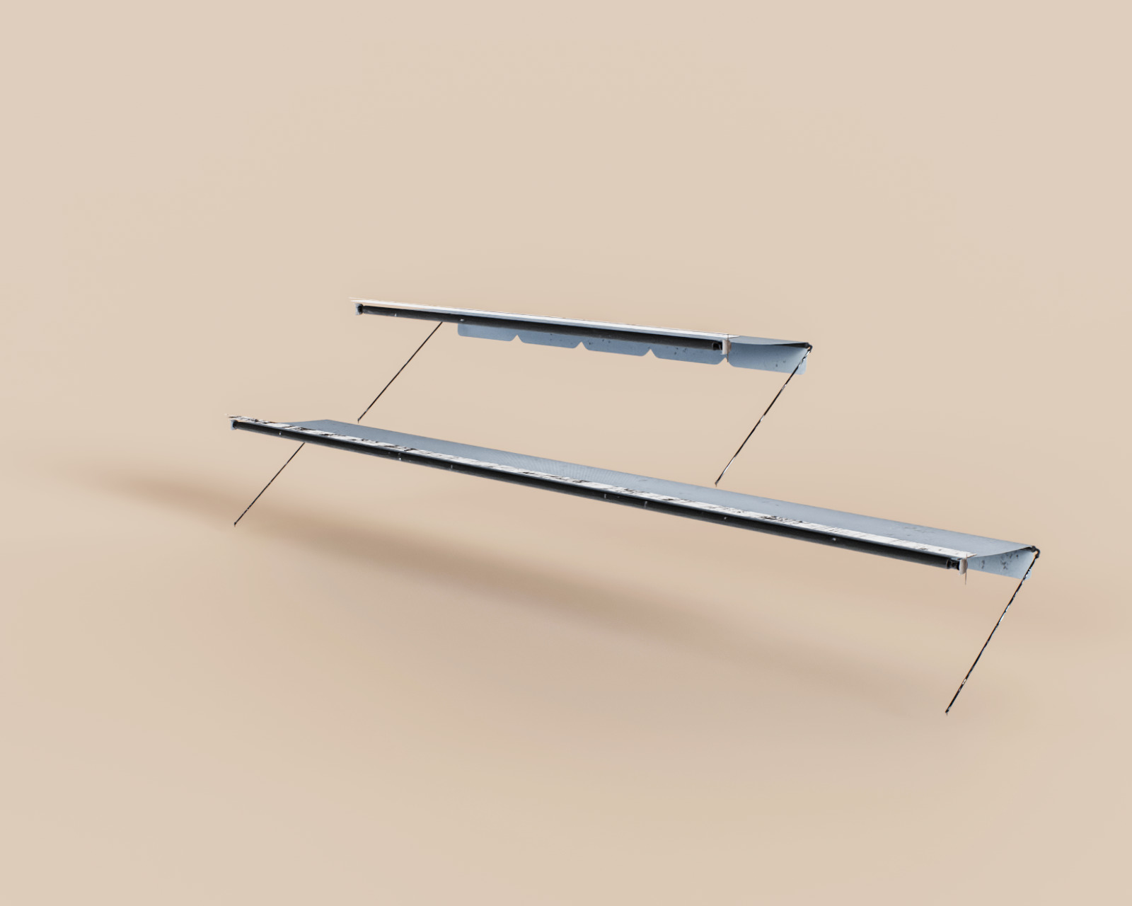 Exterior Awning Type B Set of 2 Low-poly 3D model_4