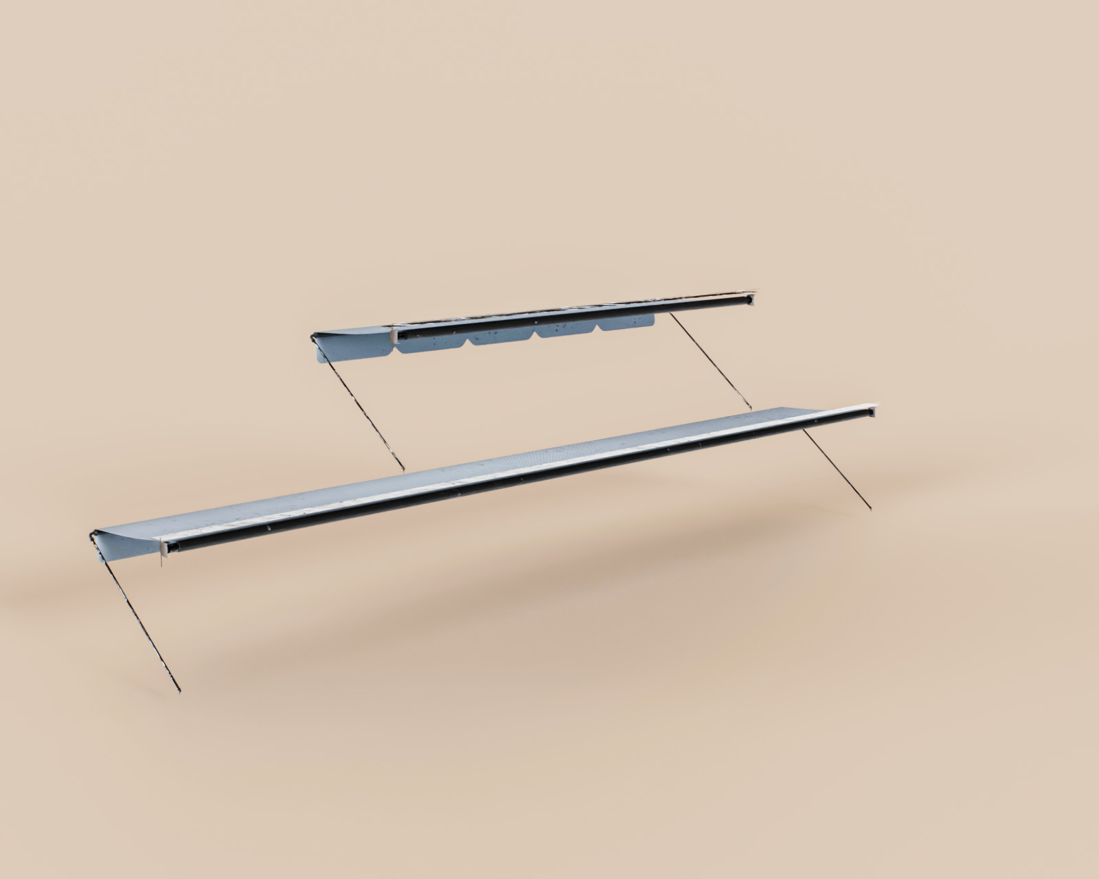 Exterior Awning Type B Set of 2 Low-poly 3D model_6