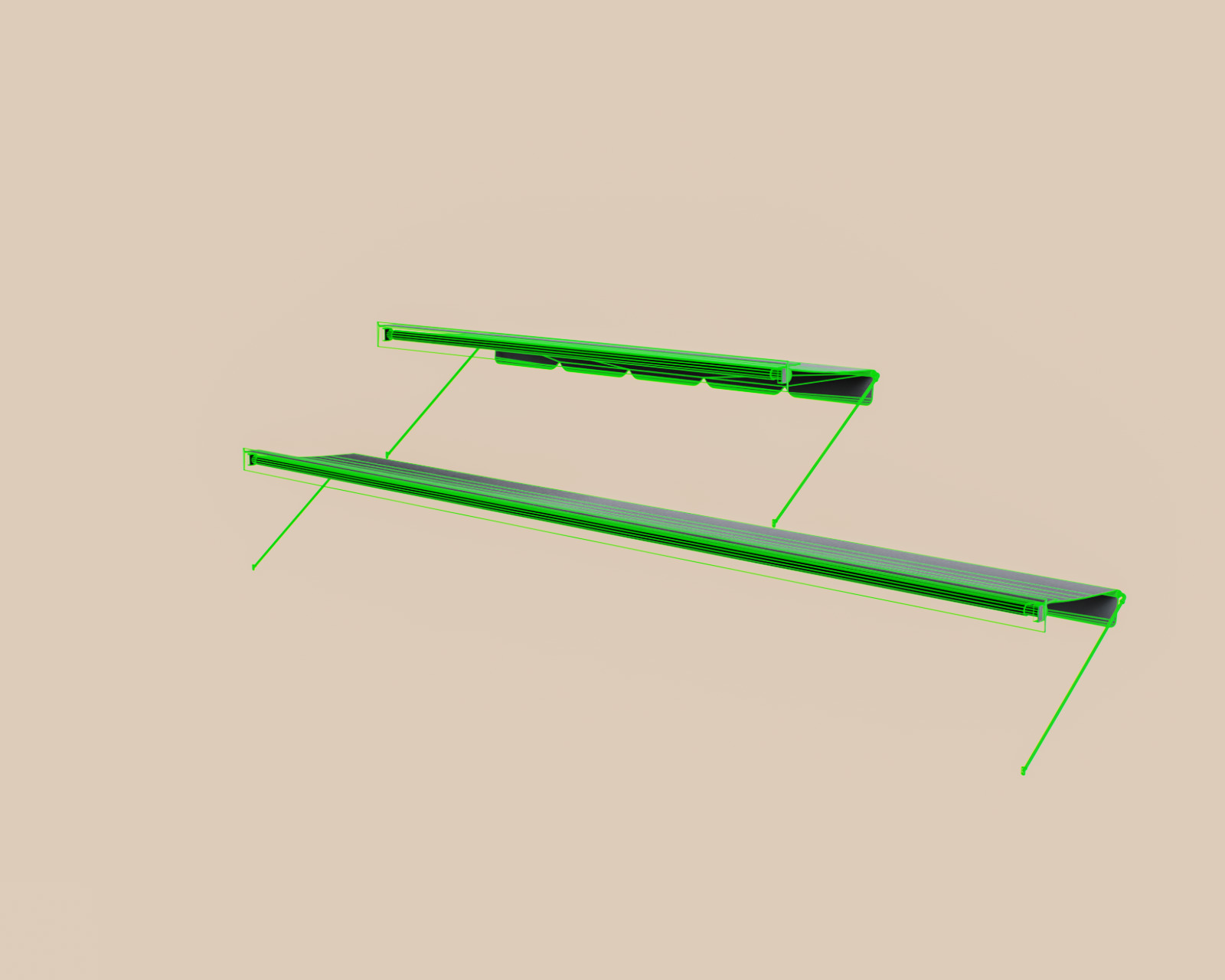 Exterior Awning Type B Set of 2 Low-poly 3D model_12