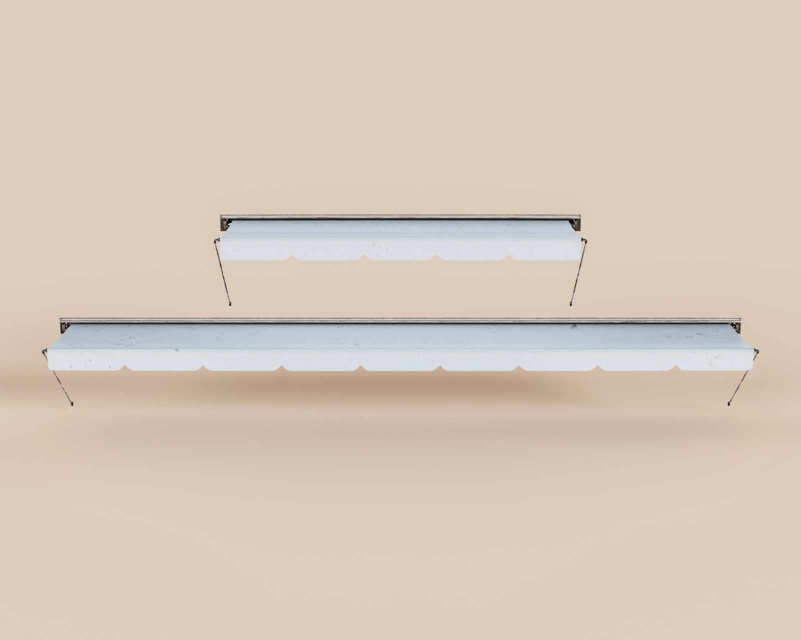 Exterior Awning Type B Set of 2 Low-poly 3D model_1