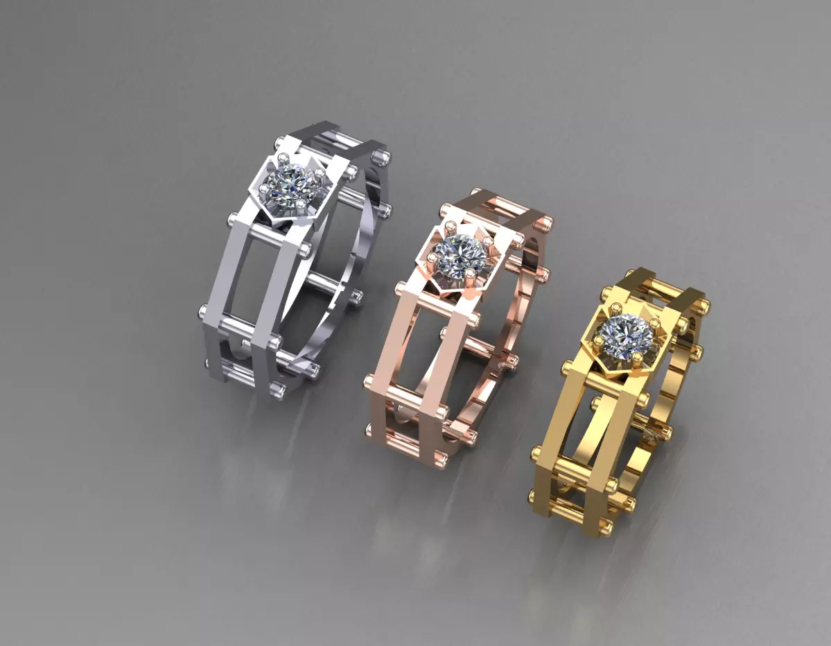 Polygon Ring Man New 0013 3D print model
