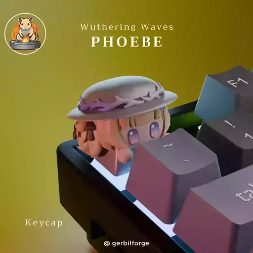 Wuthering Waves inspired Keycap - Phoebe - Cute Fanart 3D print model