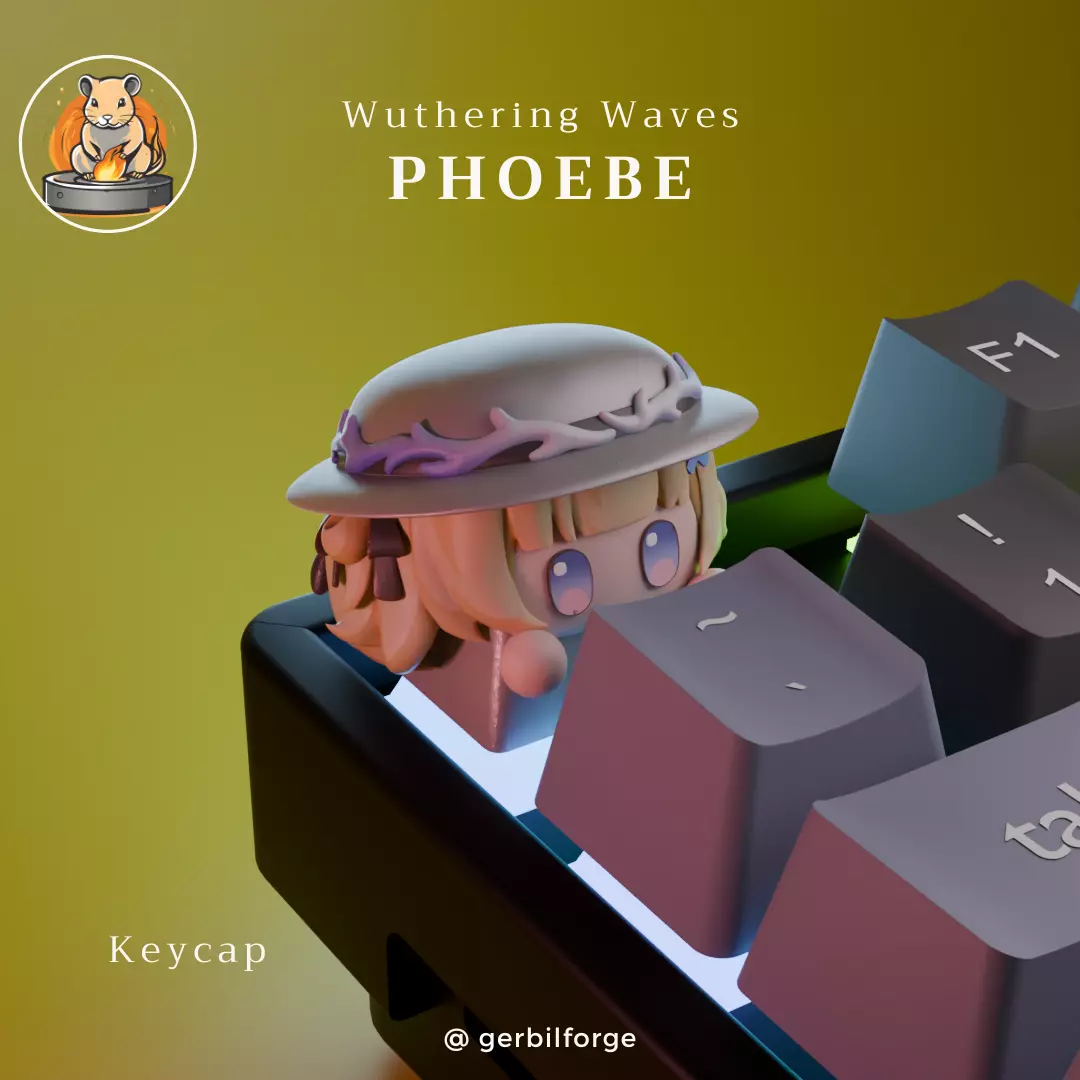 Wuthering Waves inspired Keycap - Phoebe - Cute Fanart 3D print model