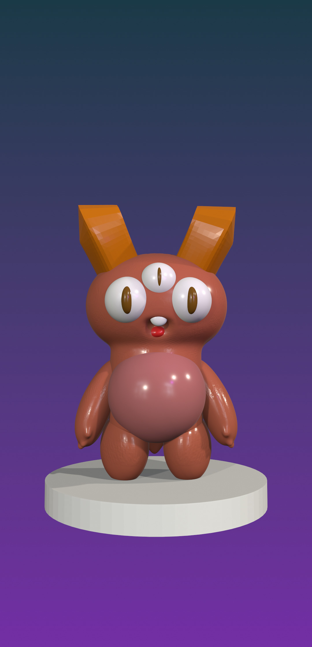 Imppy Demonling Low-poly 3D model_2