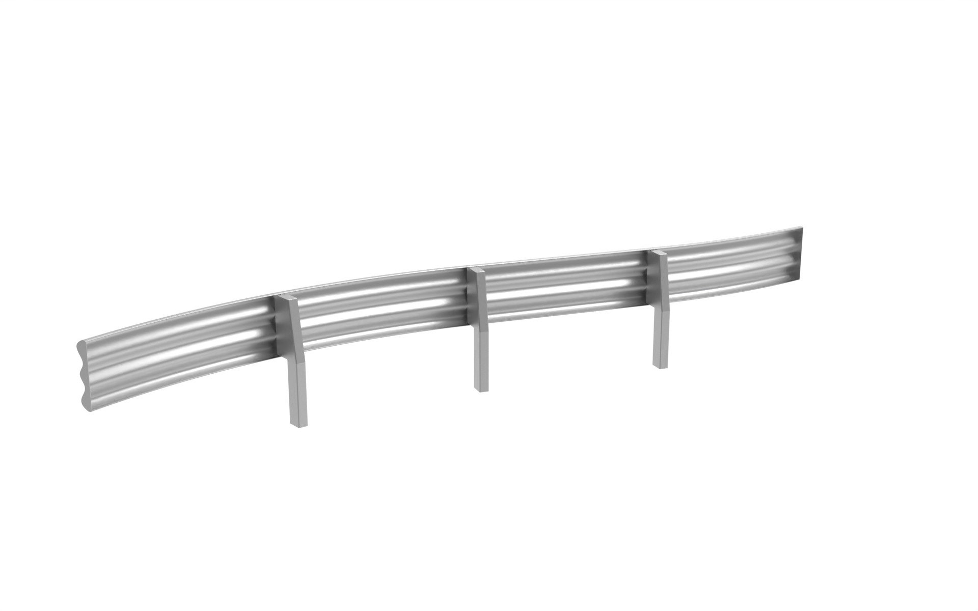 Road Railing Set 3D print model_4