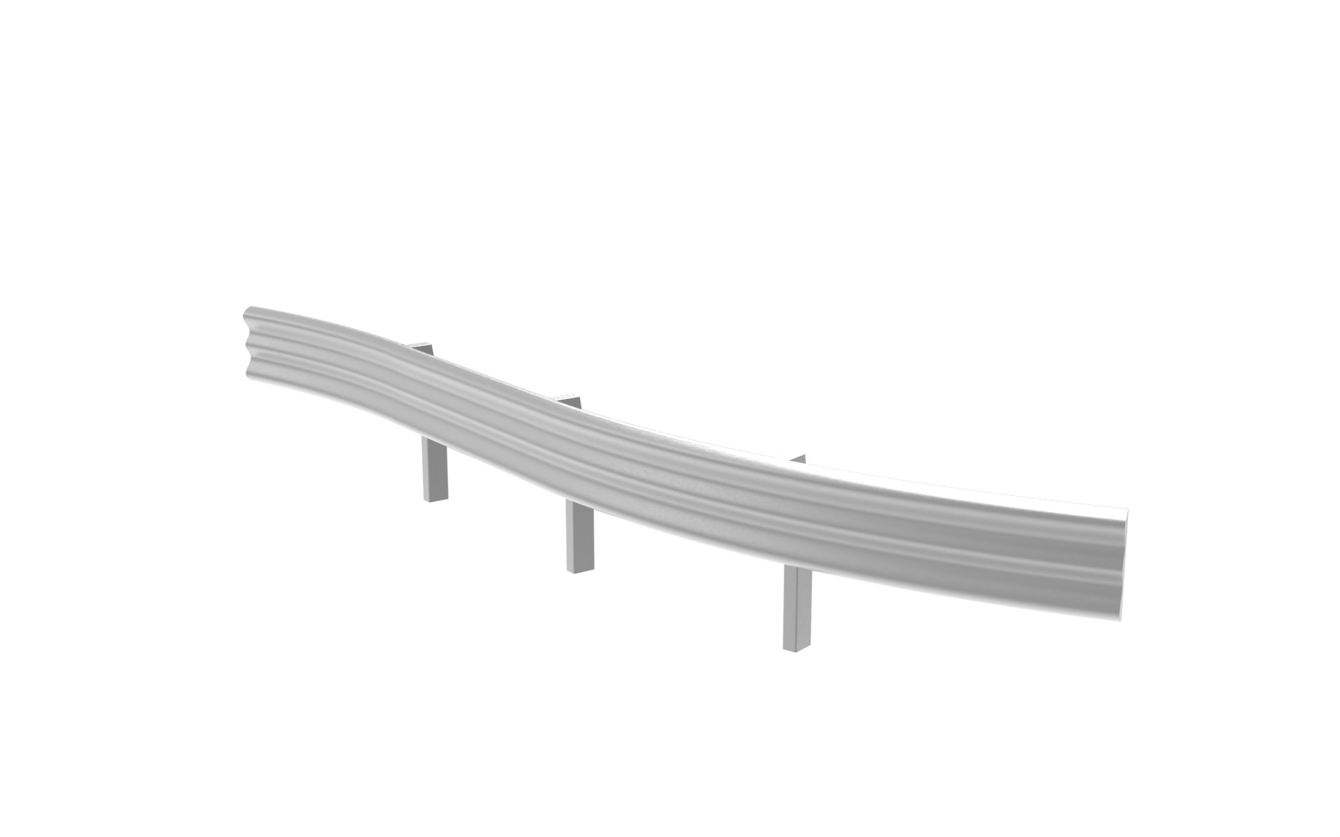 Road Railing Set 3D print model_5