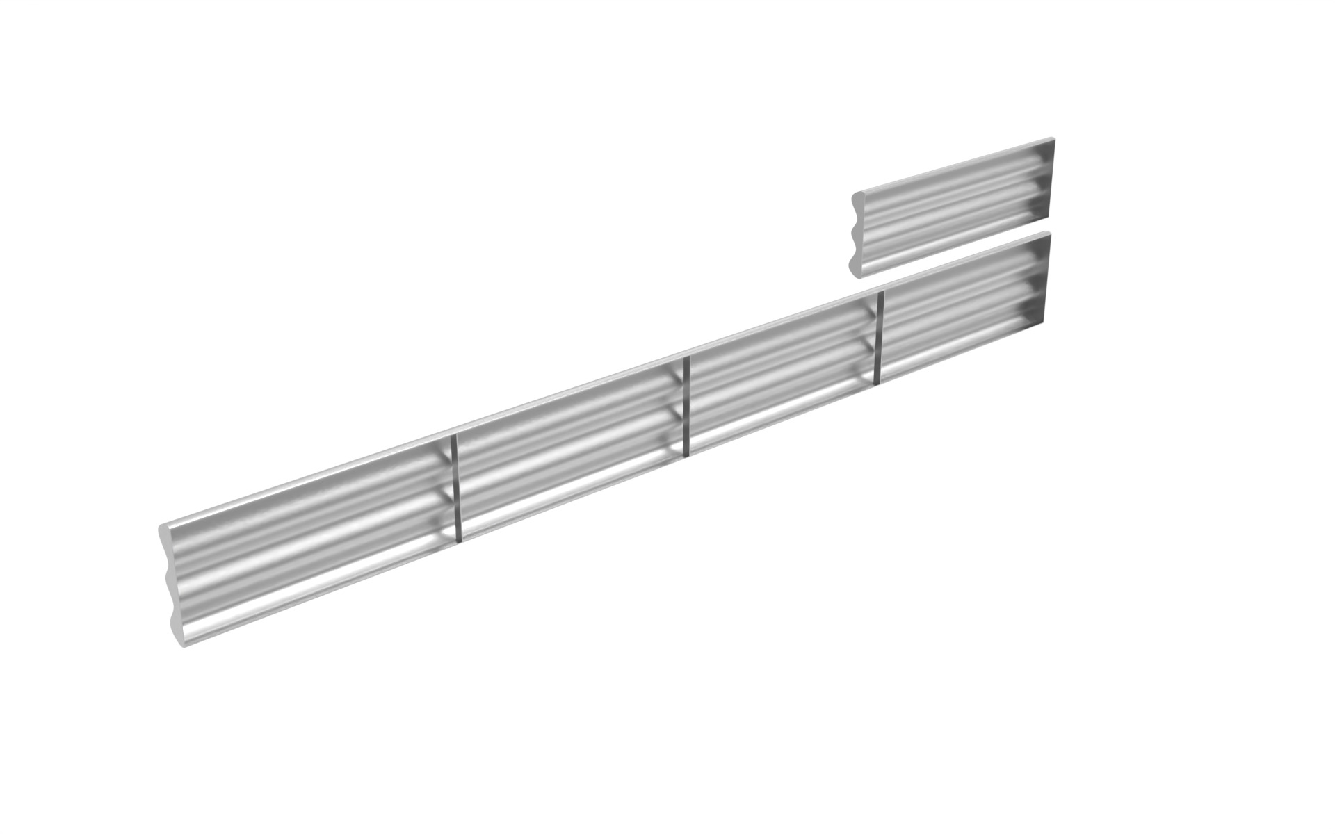 Road Railing Set 3D print model_11