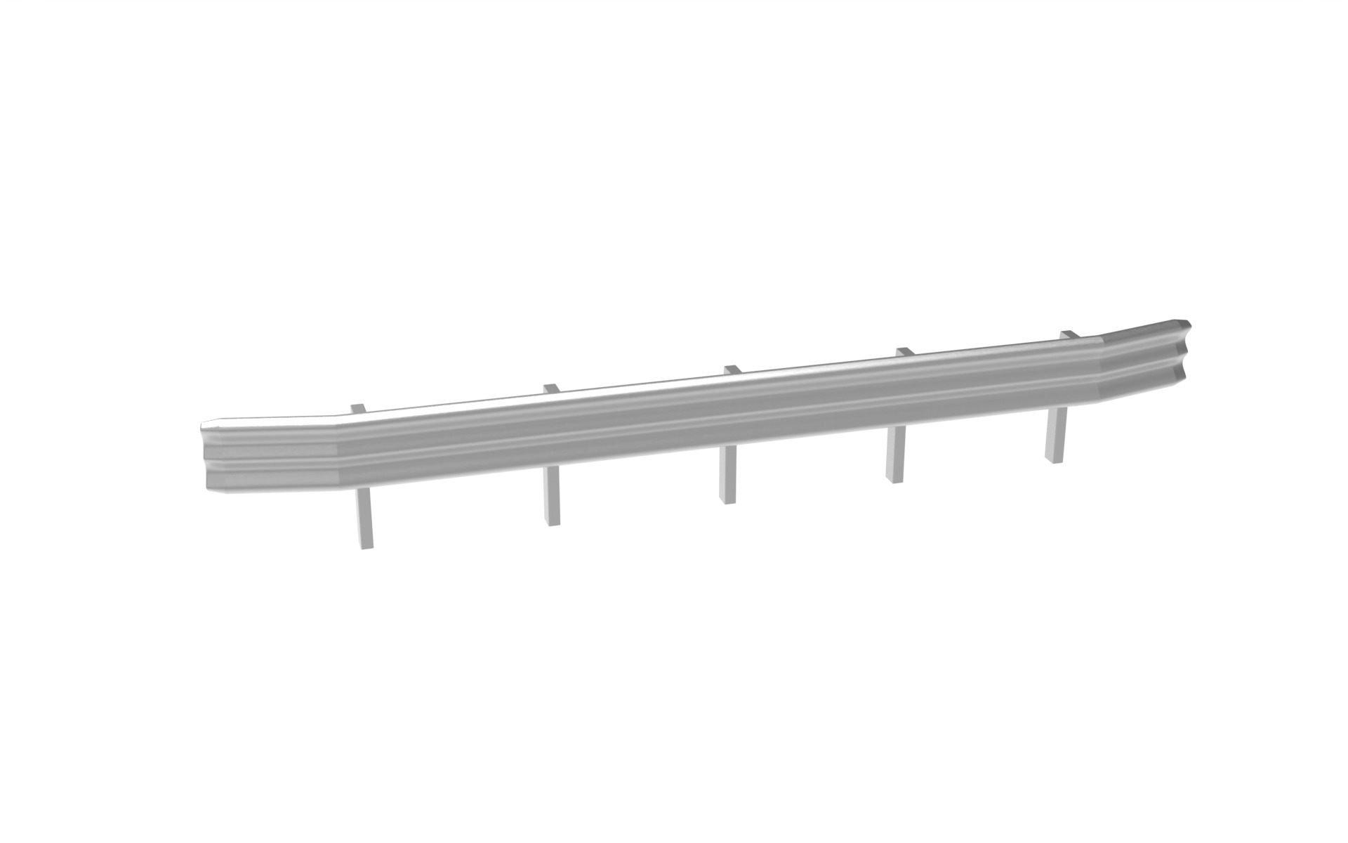 Road Railing Set 3D print model_2