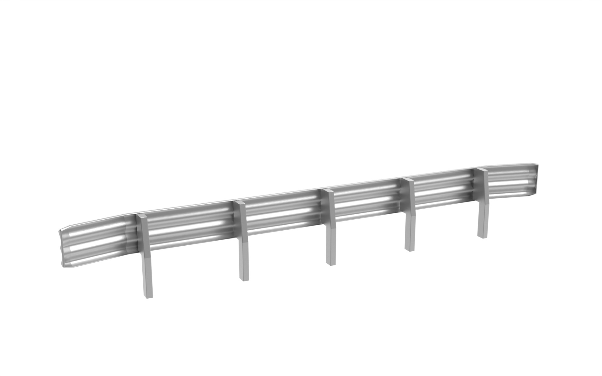Road Railing Set 3D print model_3