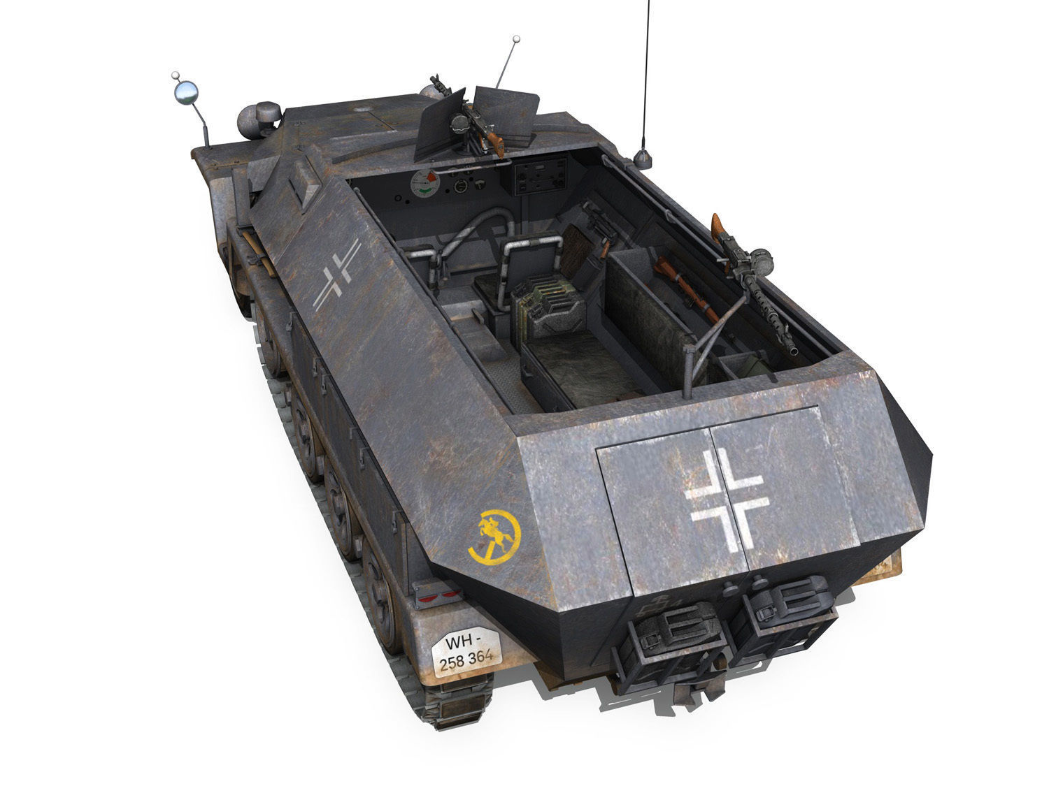 SDKFZ 251 1 - Ausf C - Half-track - 24PD 3D model_5