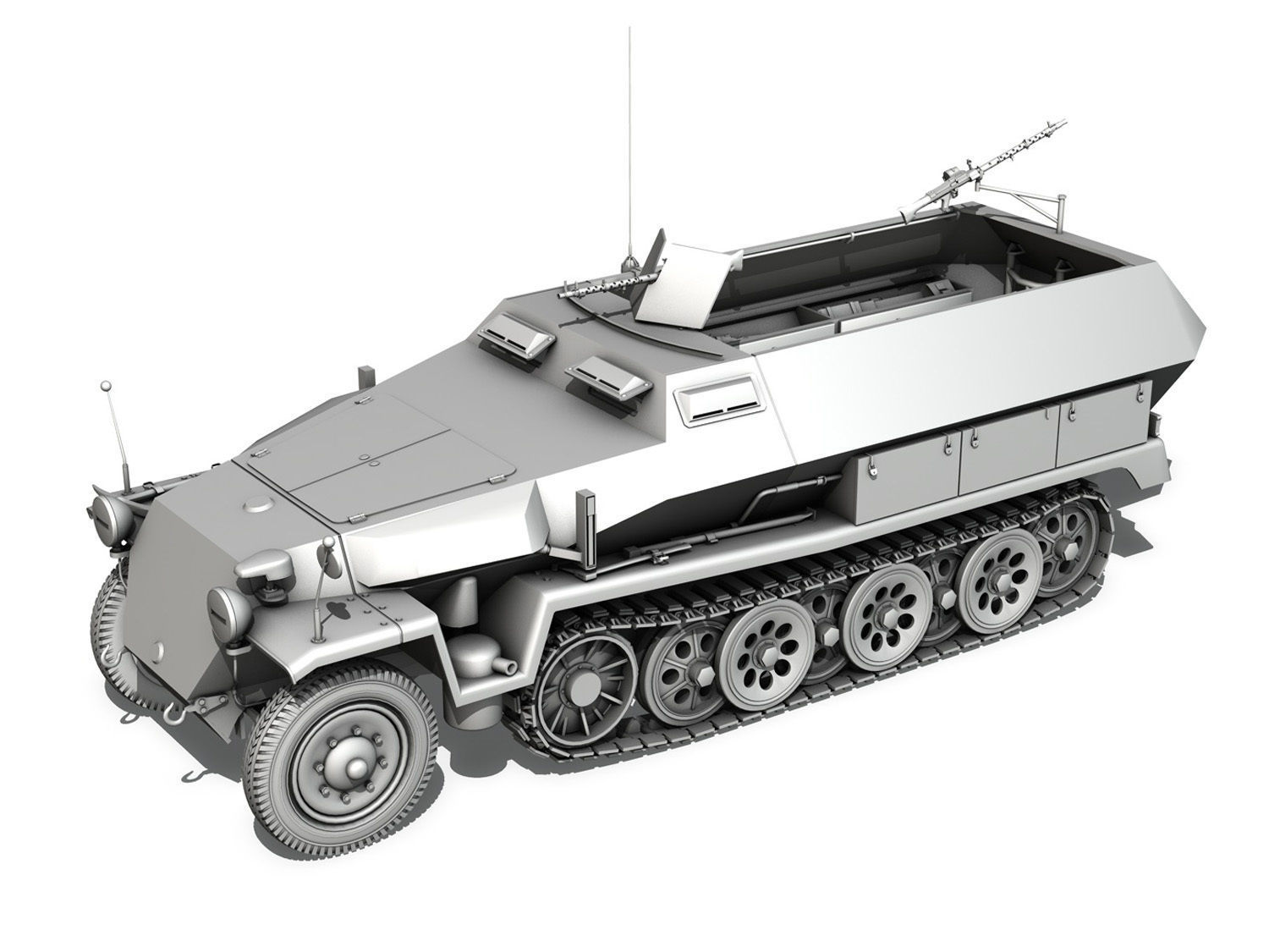 SDKFZ 251 1 - Ausf C - Half-track - 24PD 3D model_12