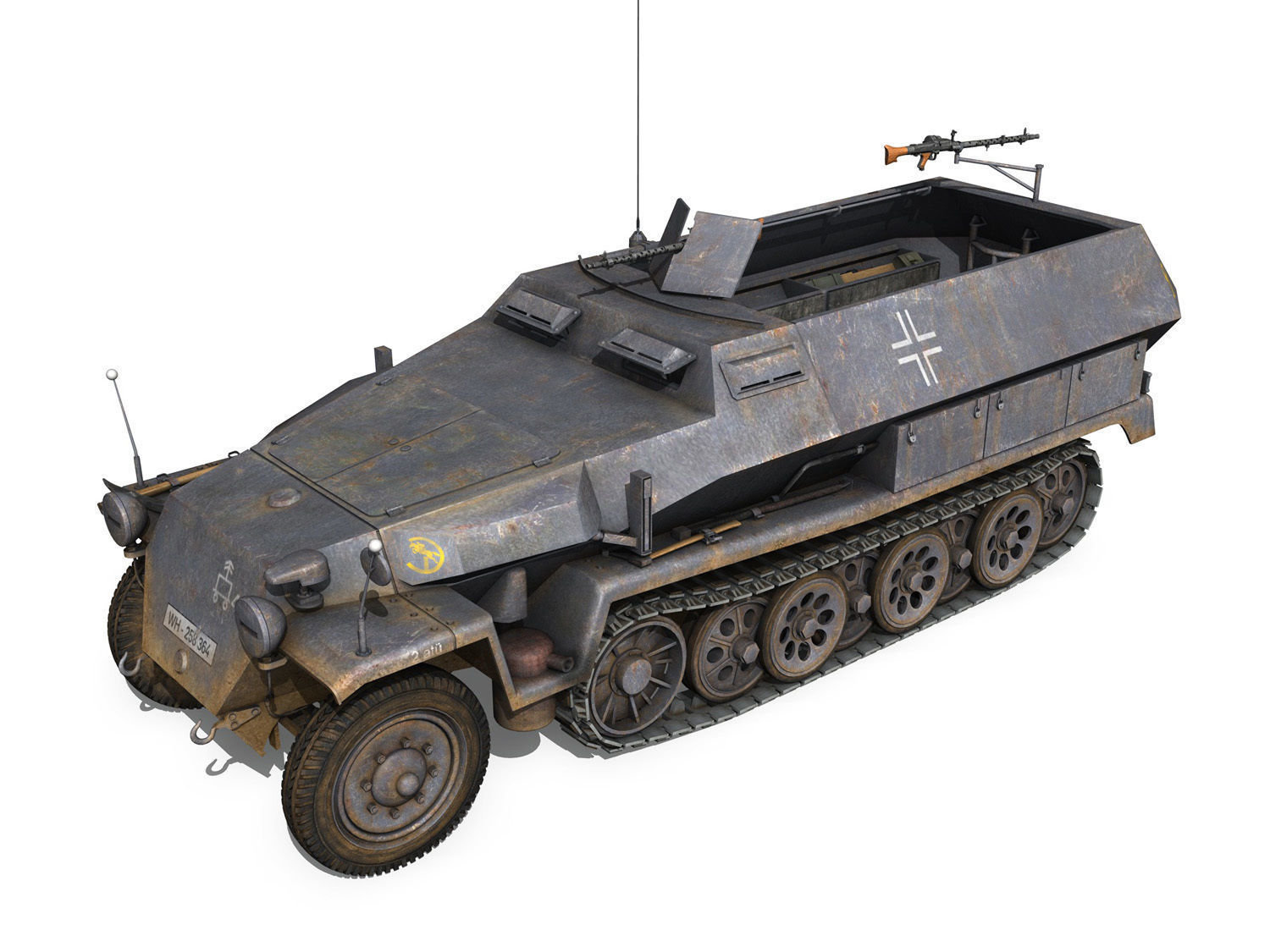 SDKFZ 251 1 - Ausf C - Half-track - 24PD 3D model_2