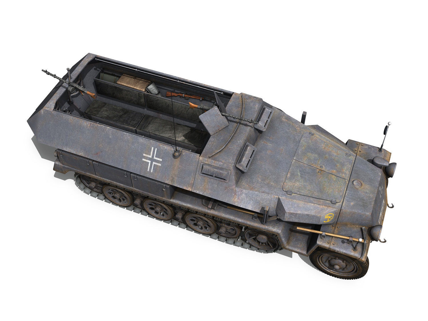 SDKFZ 251 1 - Ausf C - Half-track - 24PD 3D model_10