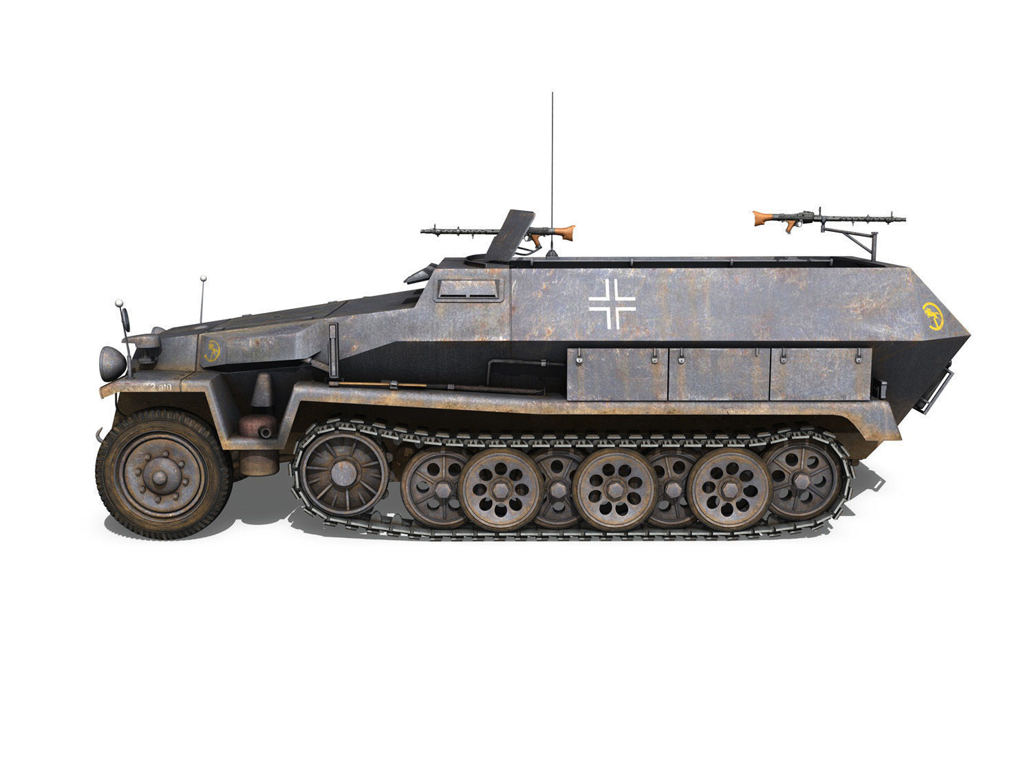 SDKFZ 251 1 - Ausf C - Half-track - 24PD 3D model_3