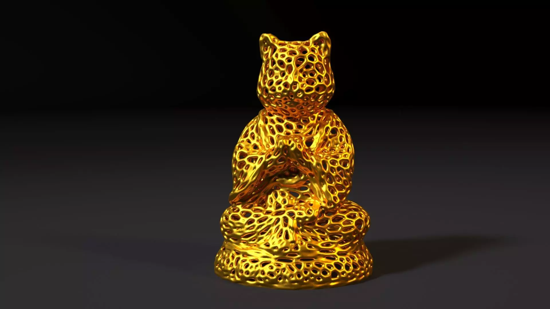 Cat Voronoi 3D print model