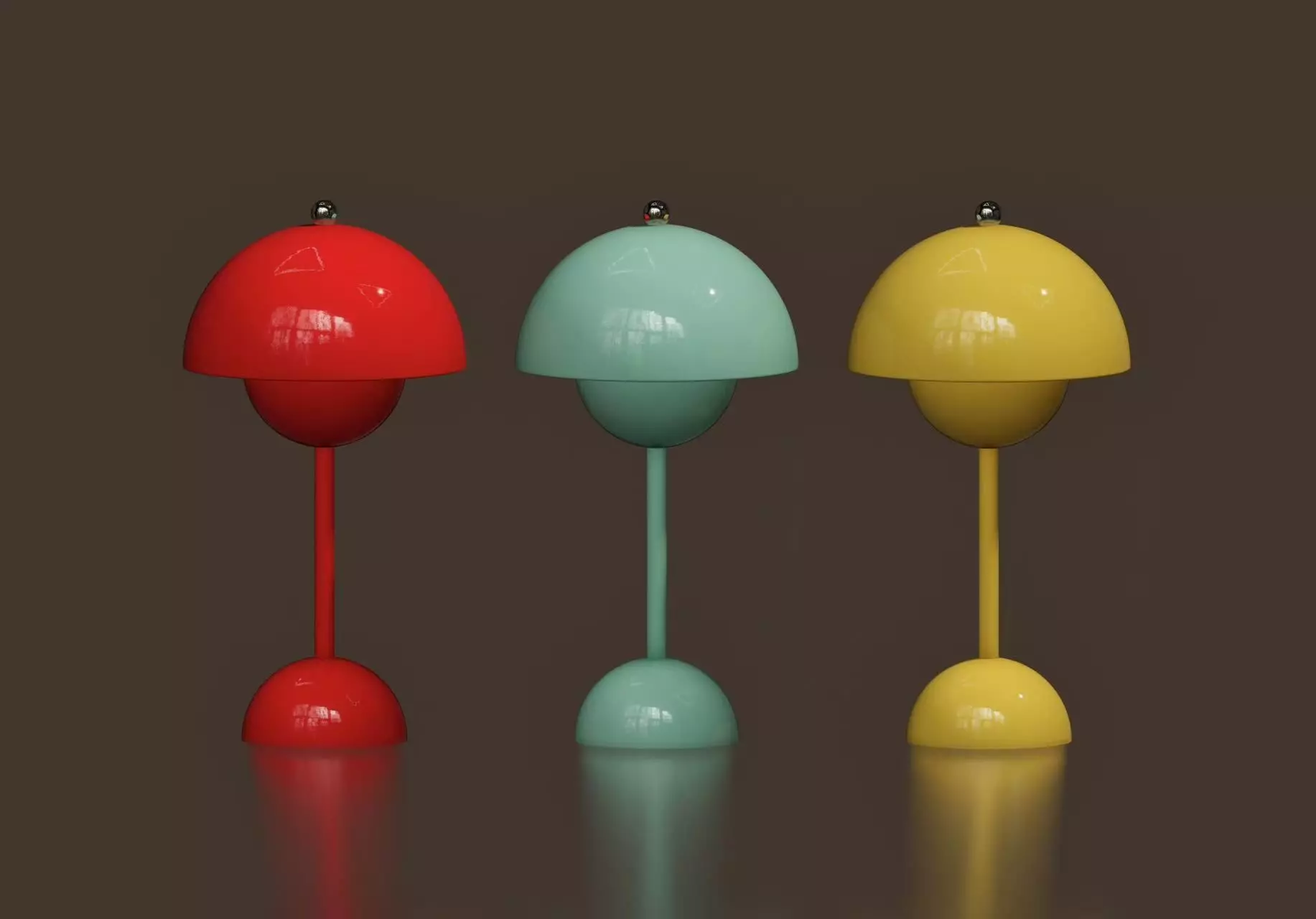 Retro Table Lamp Free low-poly 3D model_0