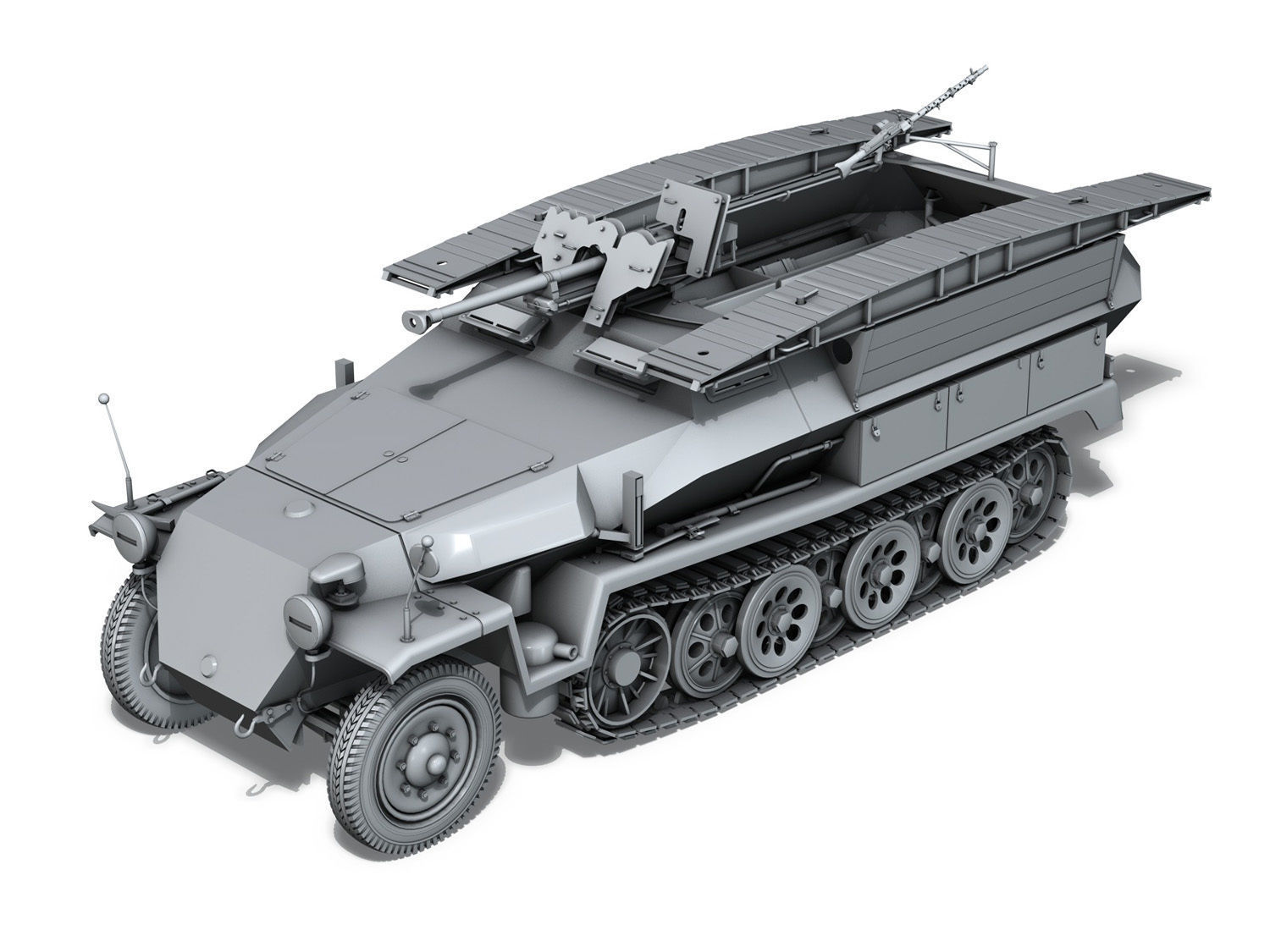 SD KFZ 251 7-  Ausf C - Assault Engineer Vehicle - 7PD 3D model_11