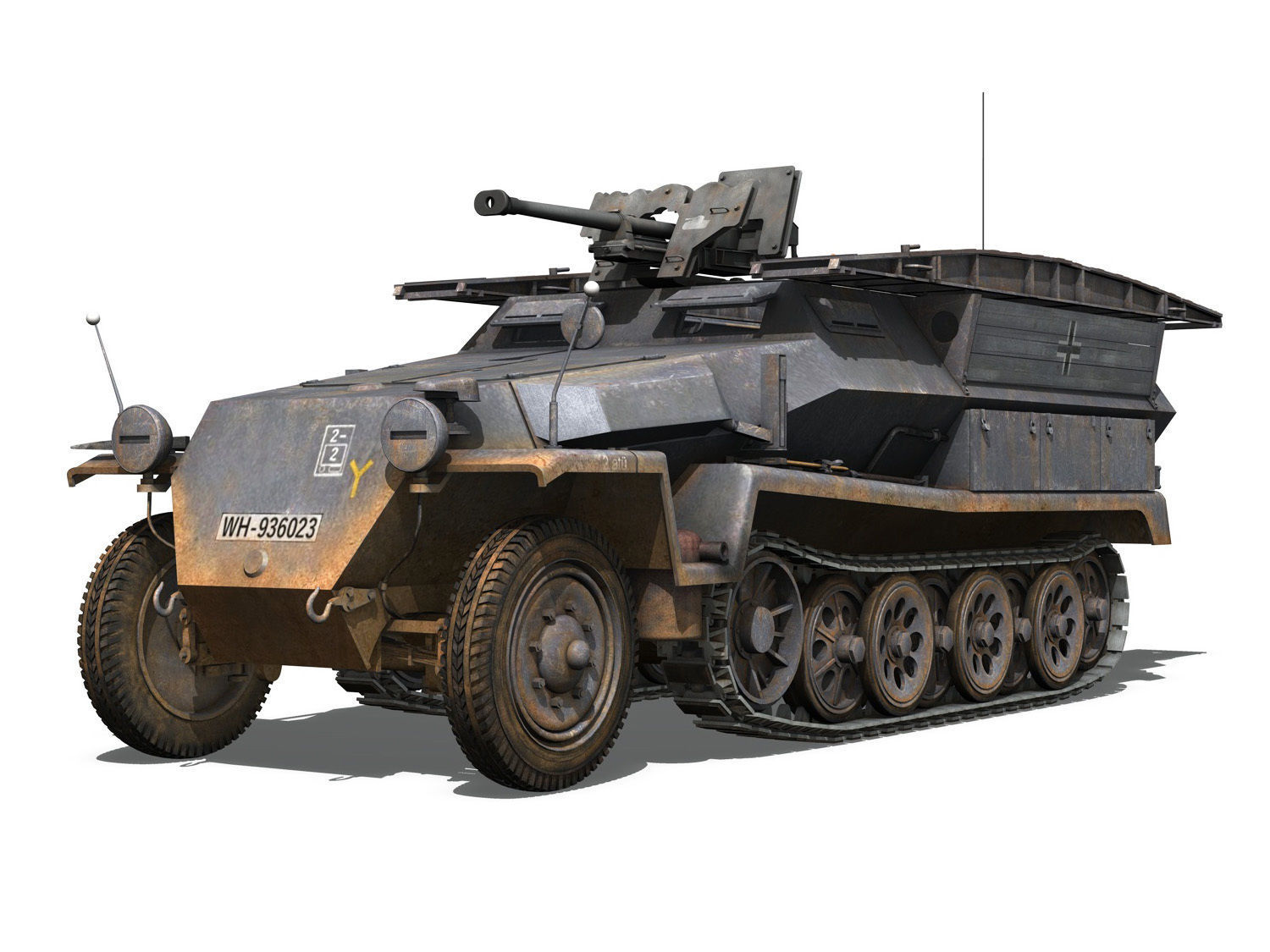 SD KFZ 251 7-  Ausf C - Assault Engineer Vehicle - 7PD 3D model_1