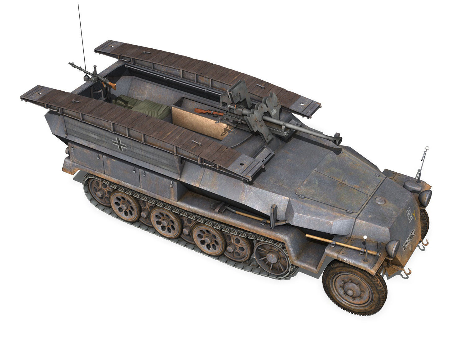 SD KFZ 251 7-  Ausf C - Assault Engineer Vehicle - 7PD 3D model_7