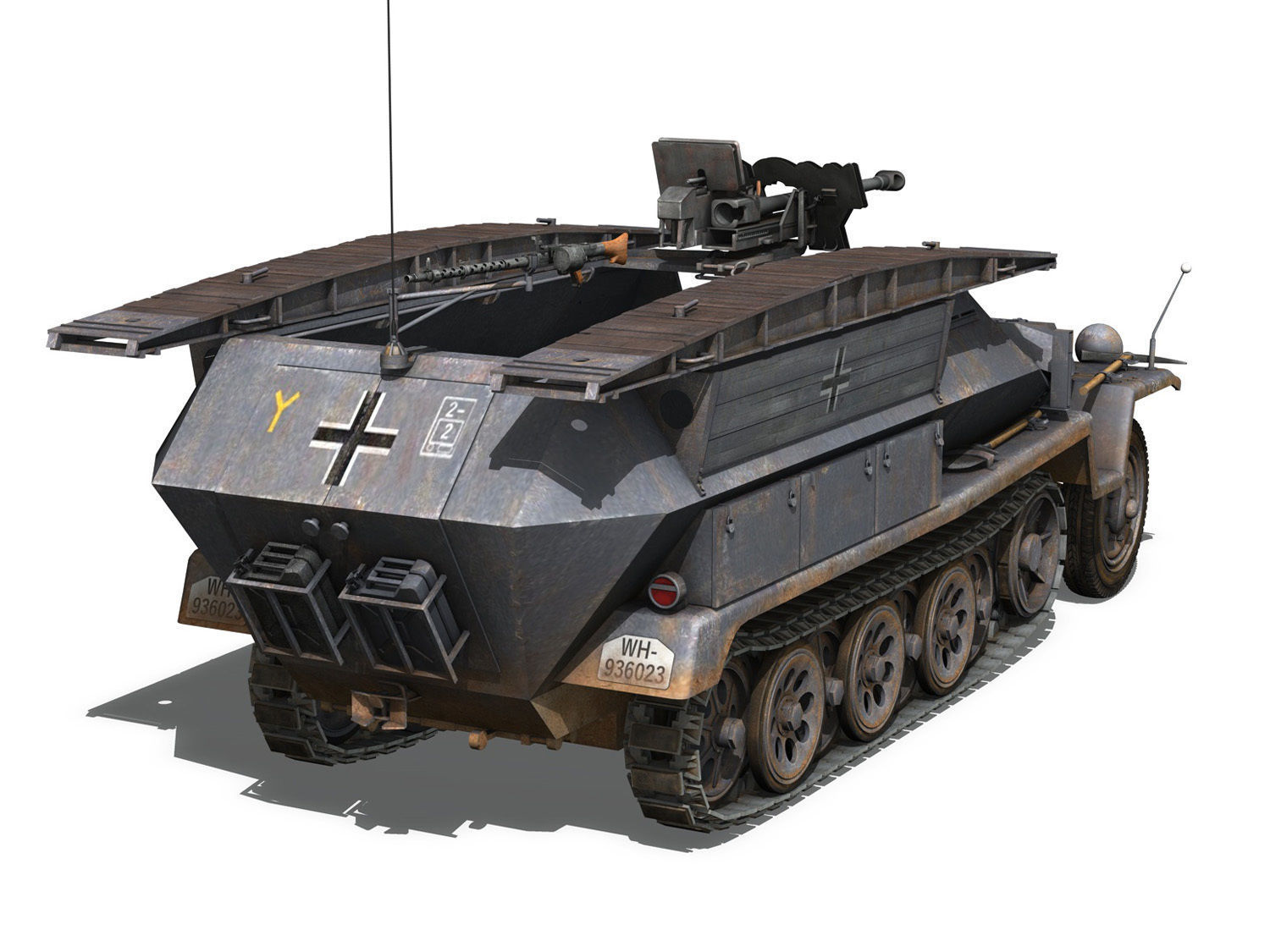 SD KFZ 251 7-  Ausf C - Assault Engineer Vehicle - 7PD 3D model_5