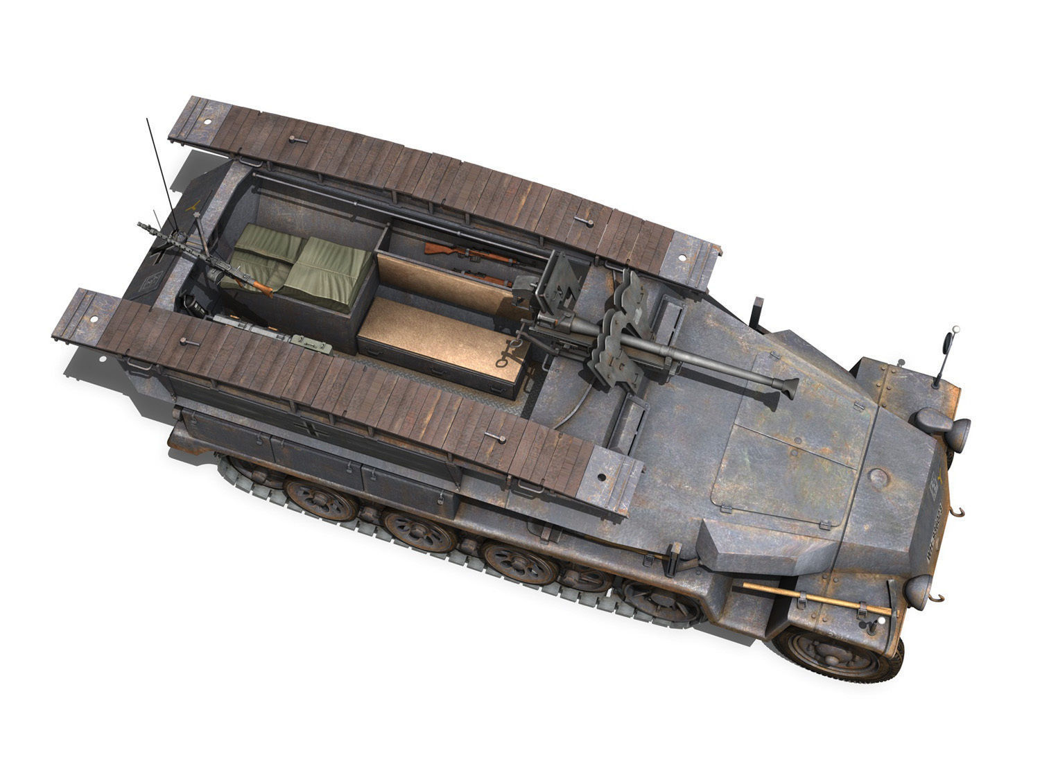 SD KFZ 251 7-  Ausf C - Assault Engineer Vehicle - 7PD 3D model_9