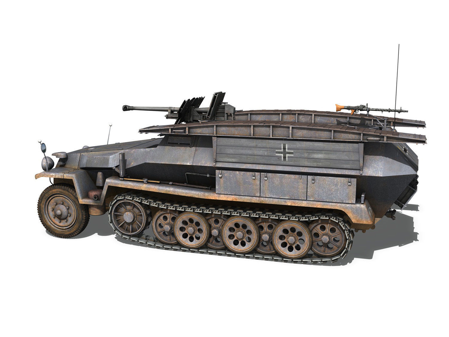 SD KFZ 251 7-  Ausf C - Assault Engineer Vehicle - 7PD 3D model_3
