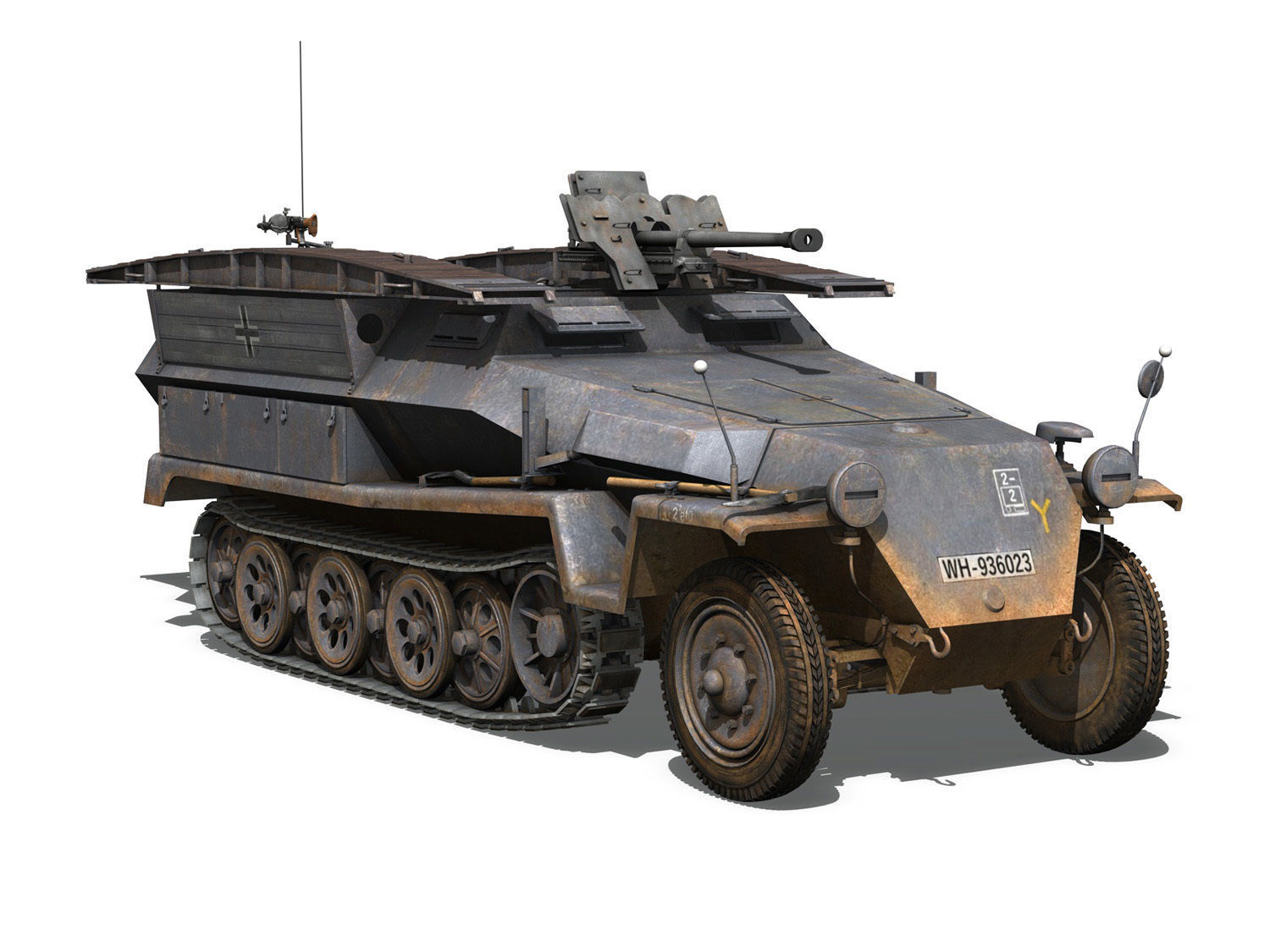 SD KFZ 251 7-  Ausf C - Assault Engineer Vehicle - 7PD 3D model_8