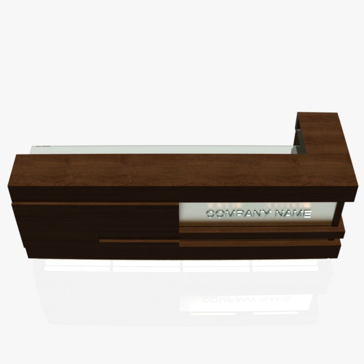 Reception Desk 1 Free 3D model_8