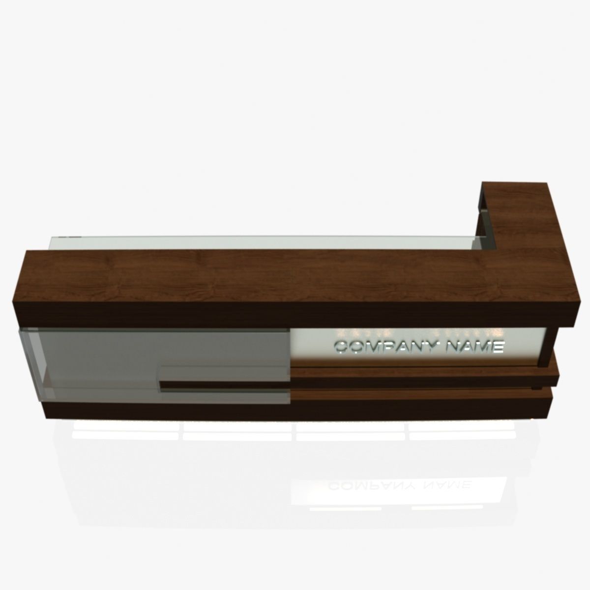 Reception Desk 1 Free 3D model_9