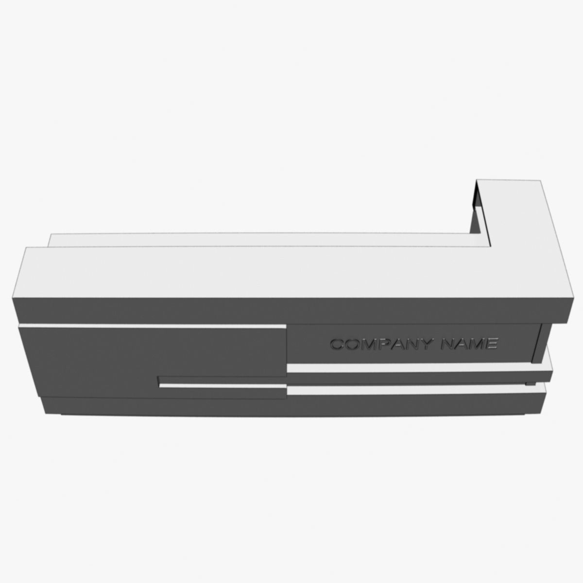 Reception Desk 1 Free 3D model_10