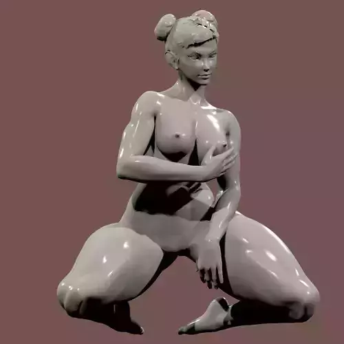 sexy erotic nude chunli 3D model