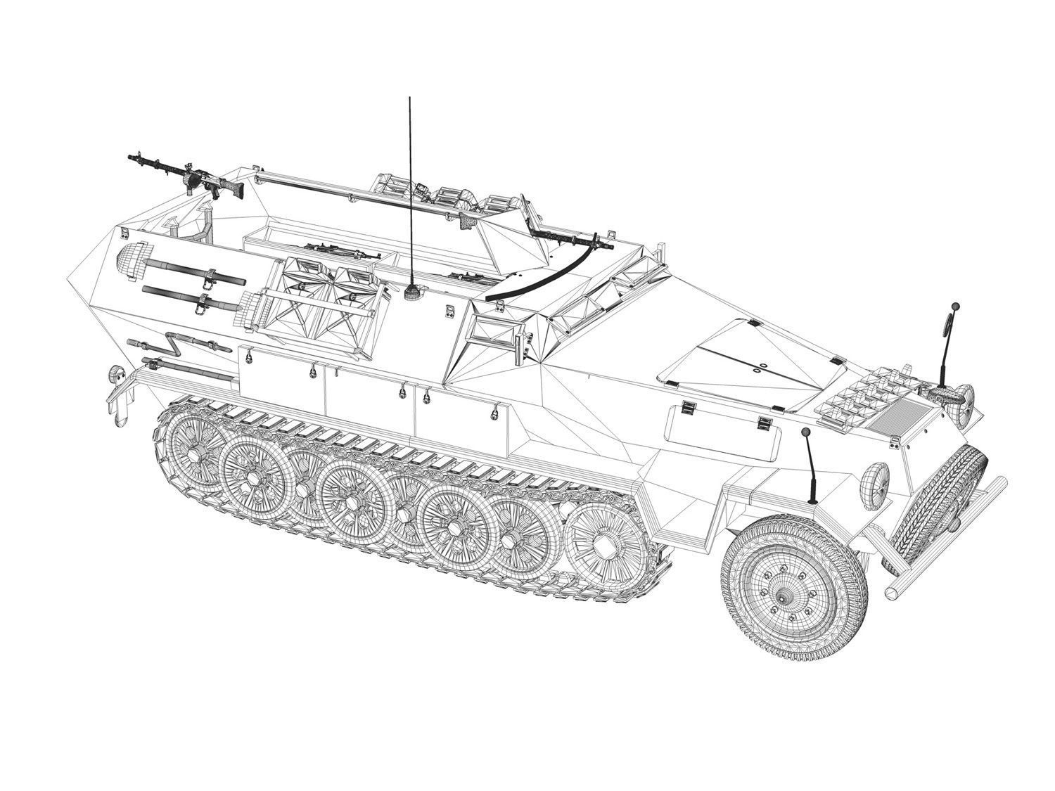 Solido Militaire Armée 1/50 - Hanomag Sd.Kfz 251/7 Poseur de Pont