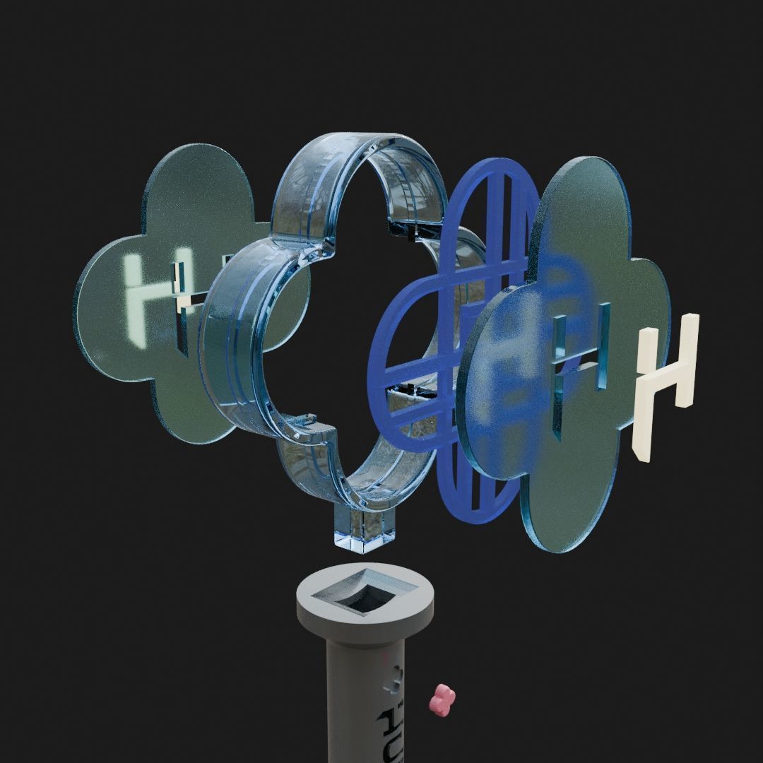 Huntrix Lightstick Kpop Demon Hunters Fan Art 3D print model_4