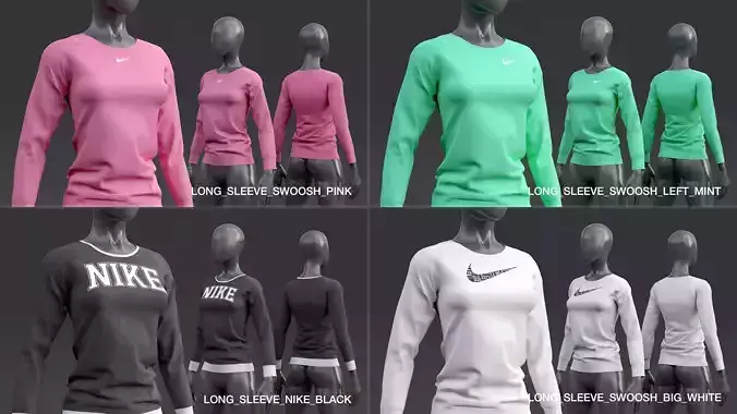 Nike Long-Sleeve Top 3D model