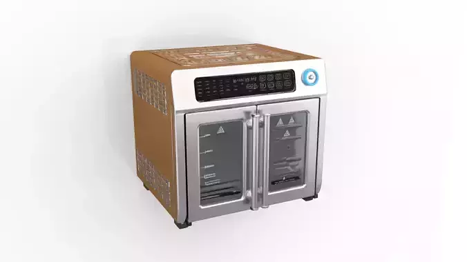 XL26QT AirFryer Stainless 3D model