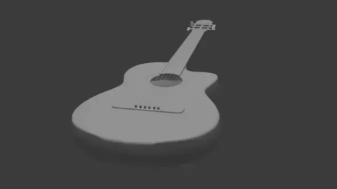 Simple classic guitar with strings