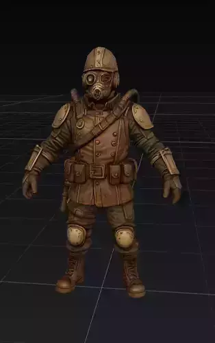 Steampunk Military Soldier