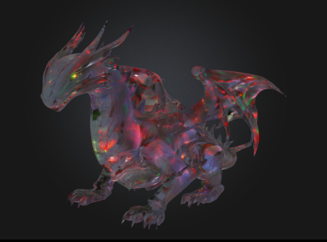 Cyber Dragon STL - Crystalline Sci-Fi Mech Dragon 3D Print 3D print model_1