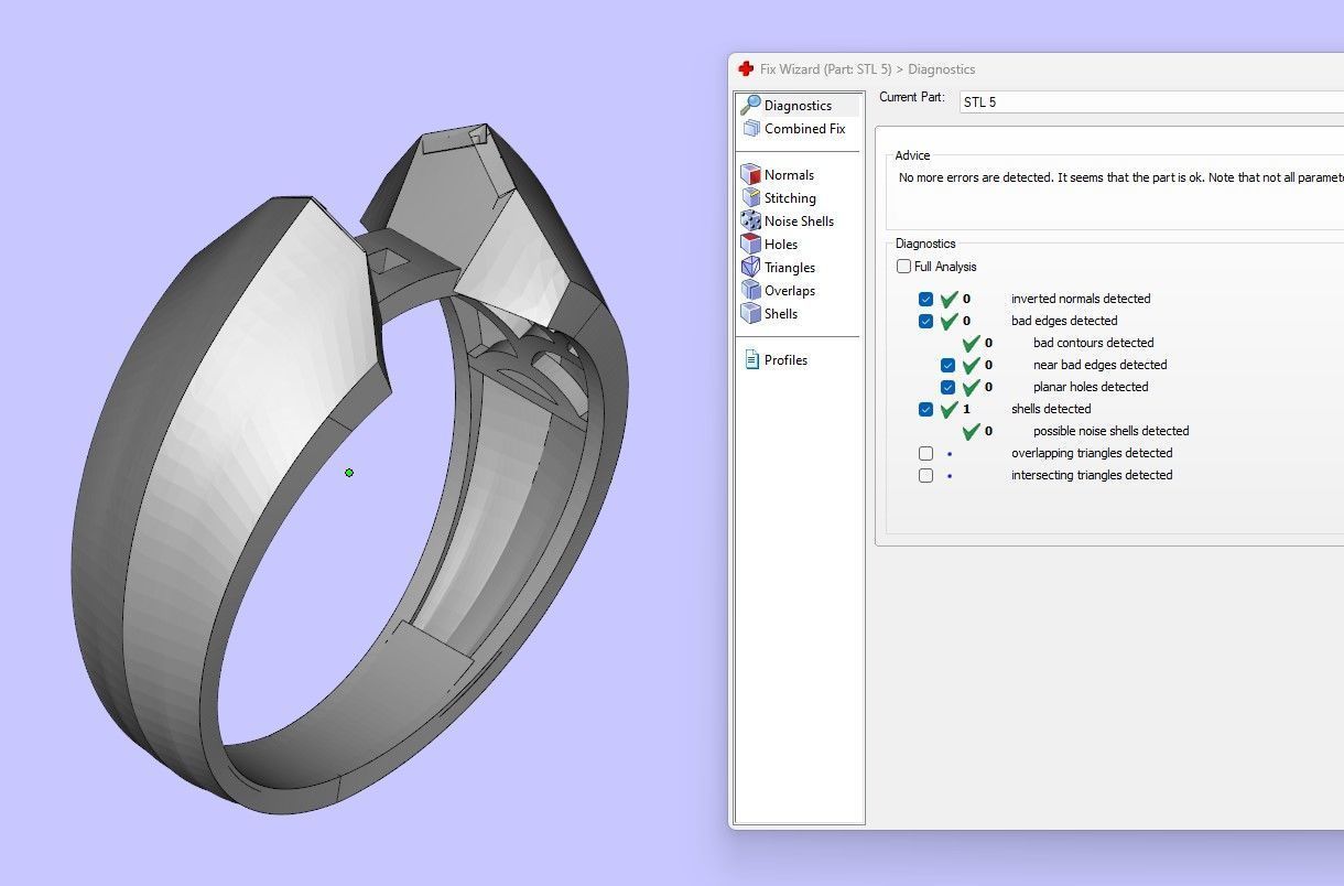 Two tone two piece solitaire ring in 5 editions 3D print model_16