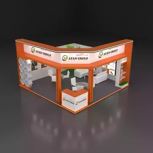 Exhibition Booth 01 20ft x 20ft x 14ft --Corner