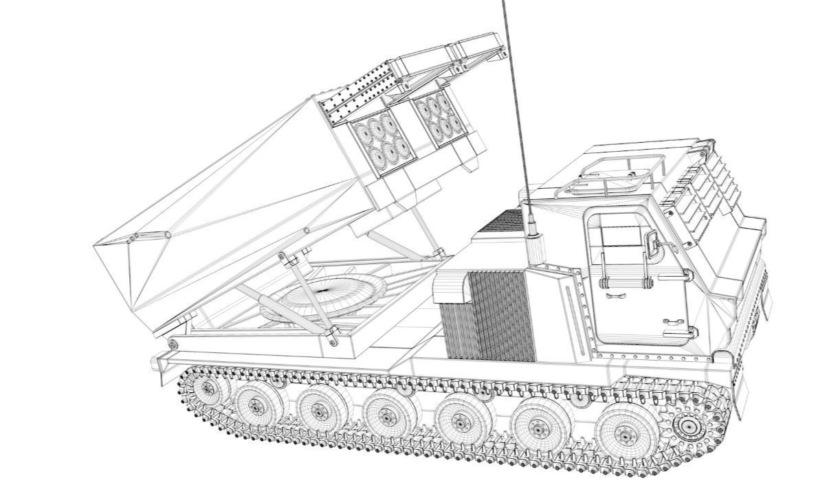 M270 Multiple Launch Rocket System 3D model_5