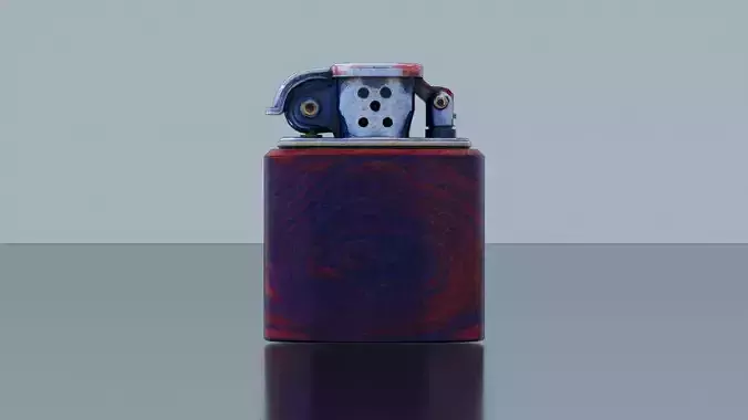 Vintage lighter Low-poly 3D model