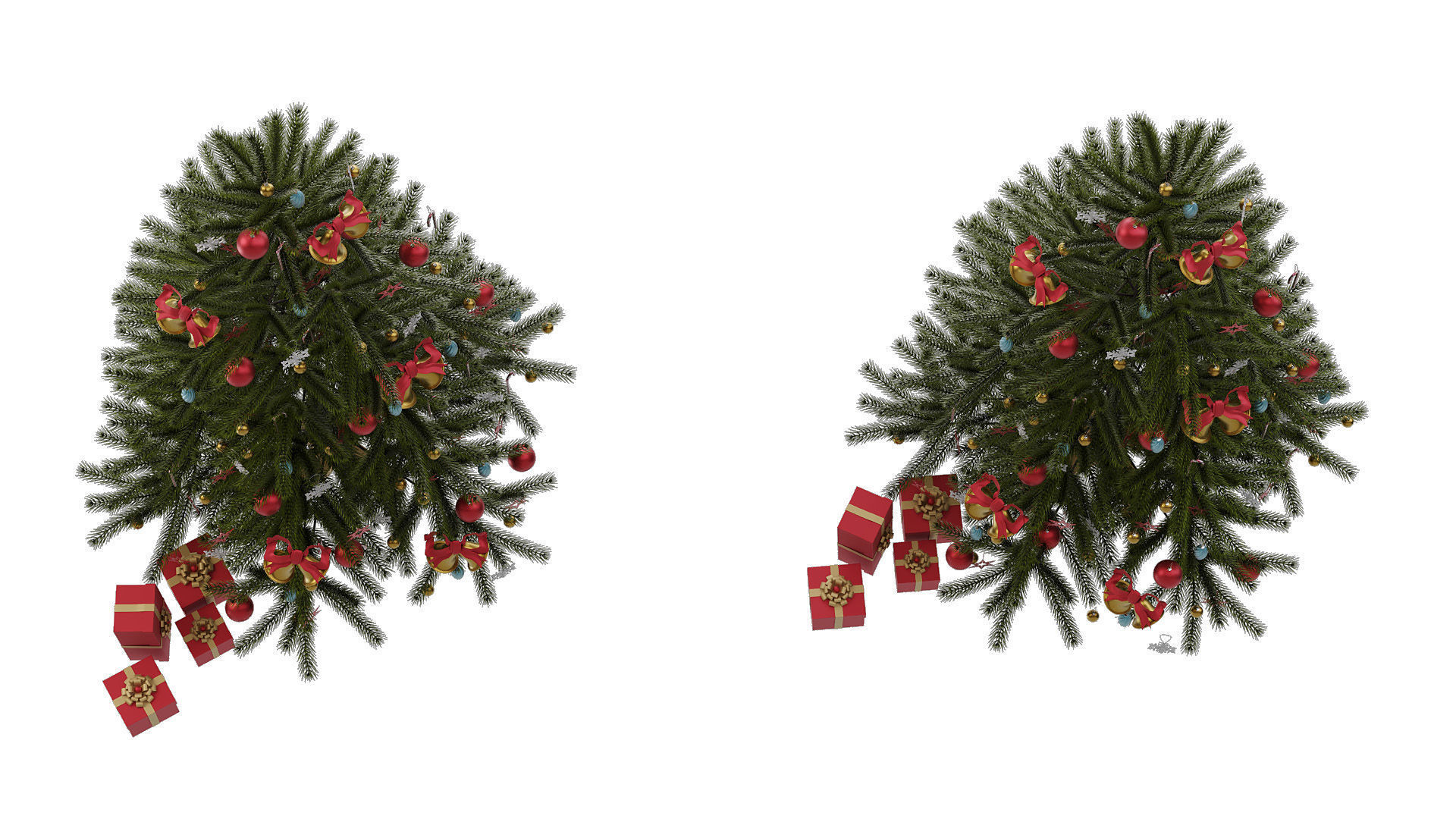Christmas tree 6 Low-poly 3D model_1