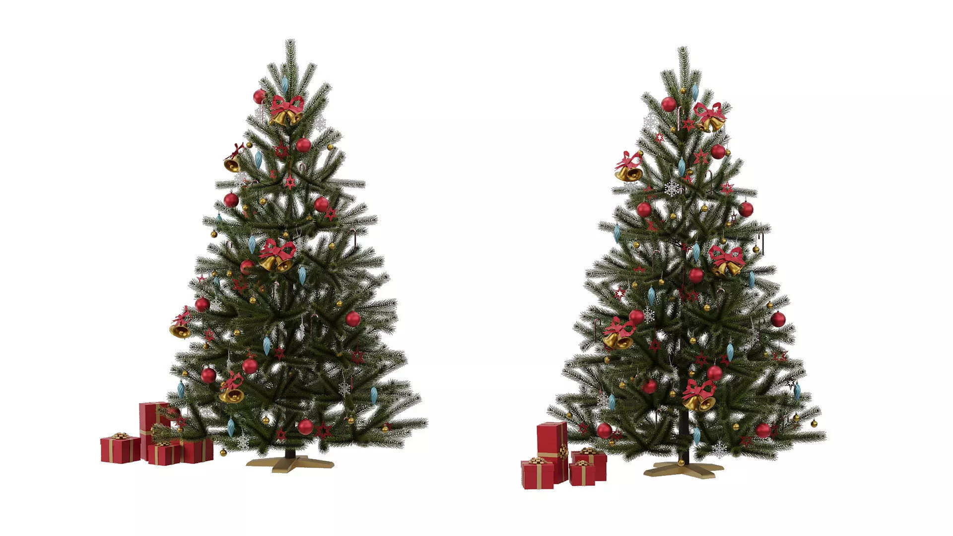 Christmas tree 6 Low-poly 3D model_0