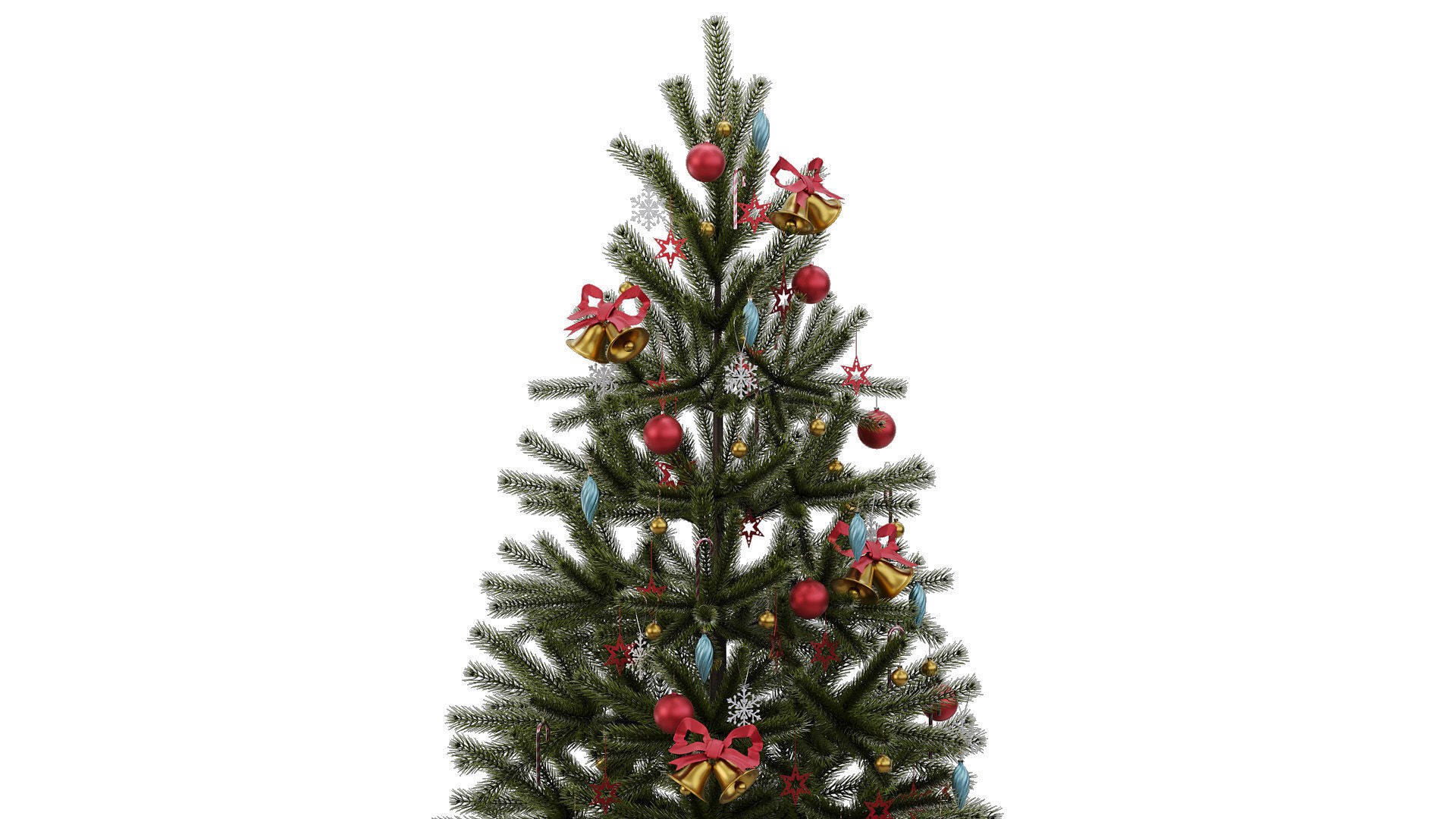 Christmas tree 6 Low-poly 3D model_3