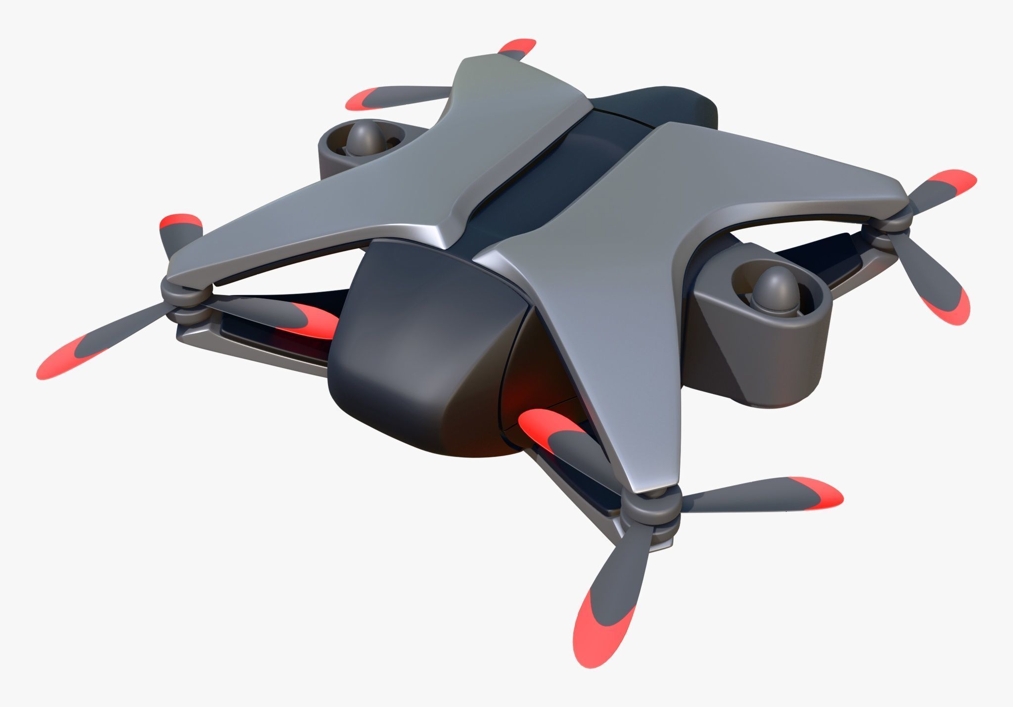 Futuristic Drone X6 M1 3D model_4