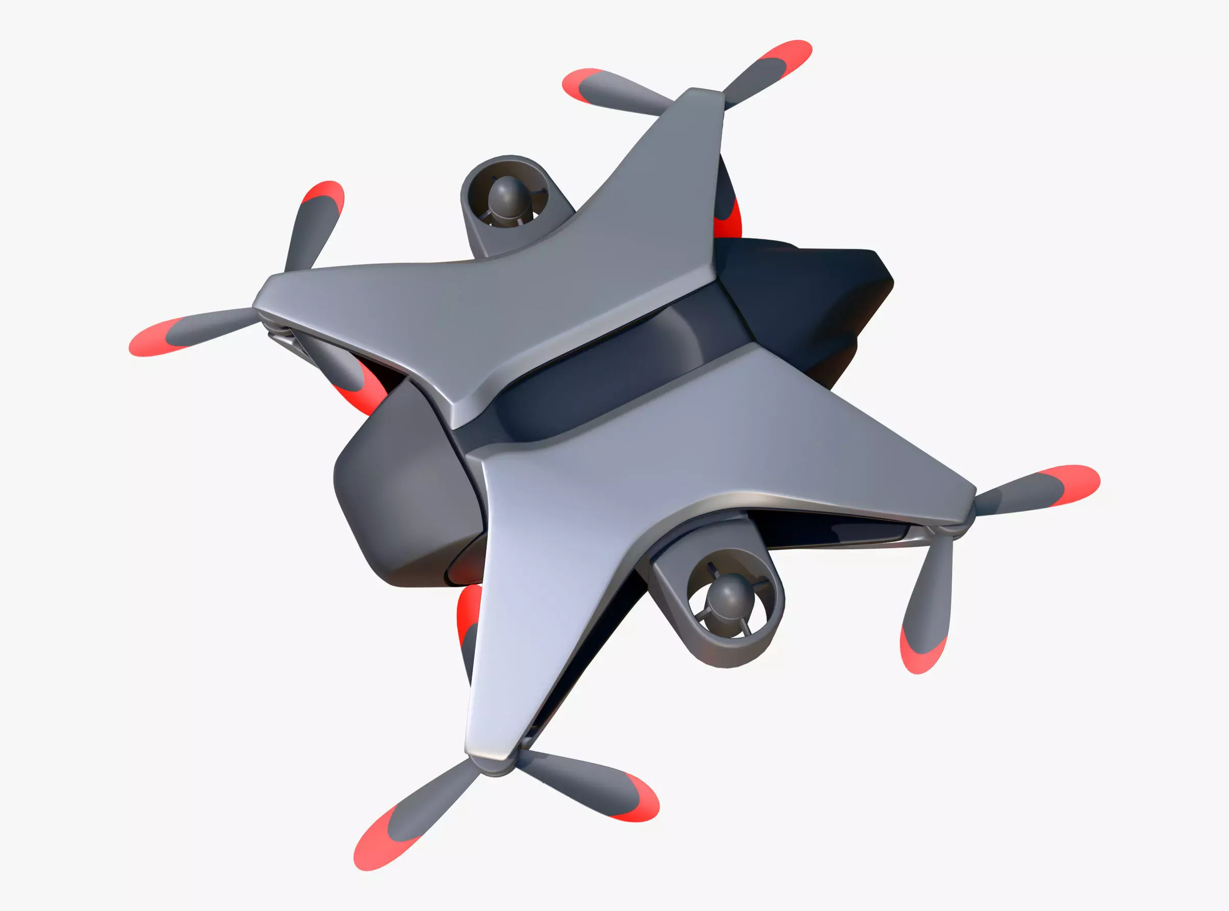 Futuristic Drone X6 M1 3D model_0
