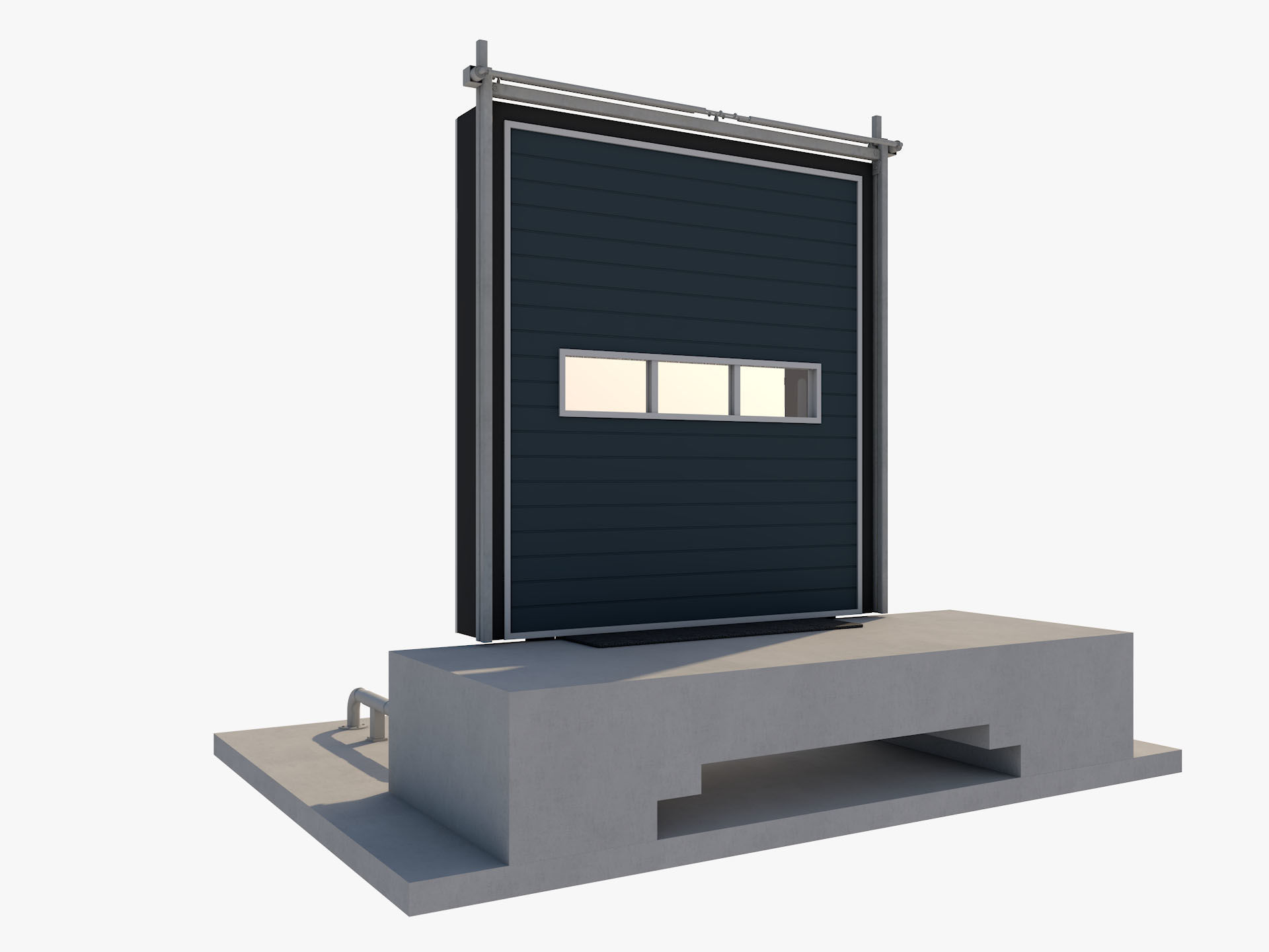 Loading Dock Door 3 Low-poly 3D model_4