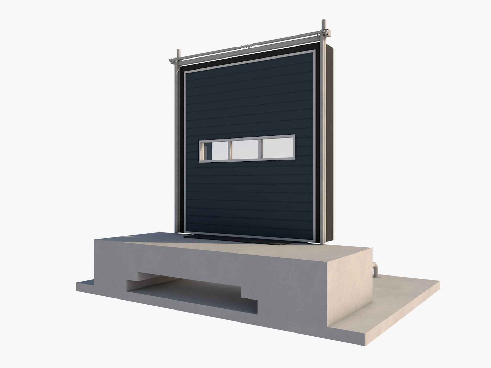 Loading Dock Door 3 Low-poly 3D model_3