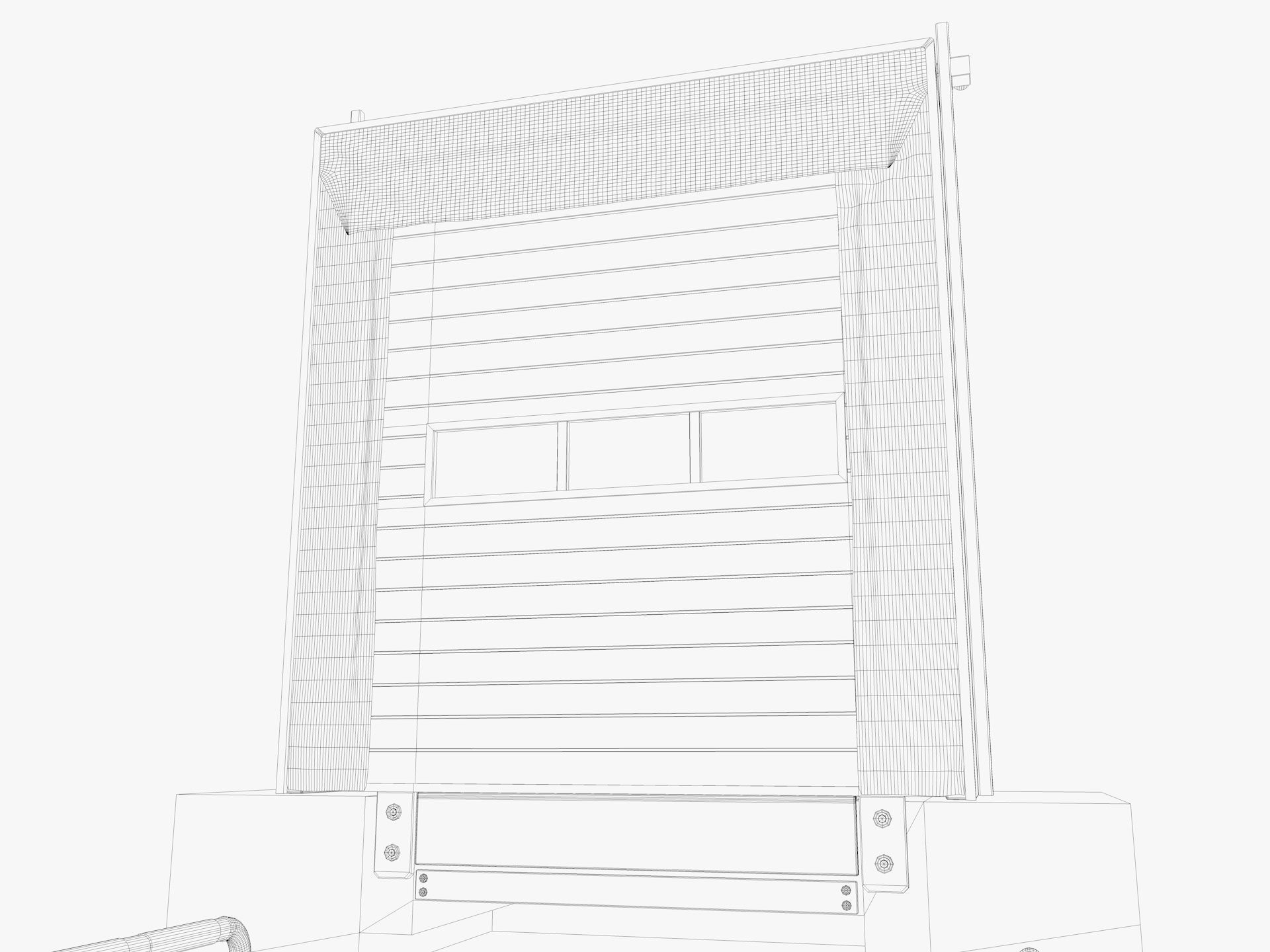 Loading Dock Door 3 Low-poly 3D model_11